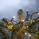 Instalatie Pom Craciun 90 LED-uri Exterior Fir Negru Cauciucat - imagine 2
