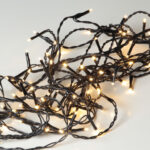 Instalatie Pom Craciun 90 LED-uri Exterior Fir Negru Cauciucat - imagine 3