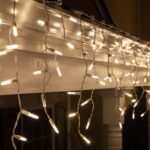 Instalatie LED Perdea Turturi 8x0.8m Exterior Fir Gros Alb Cauciucat - imagine 3