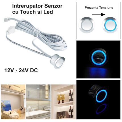 Intrerupator LED cu Senzor Tactil si Variator 5A 12V-24V