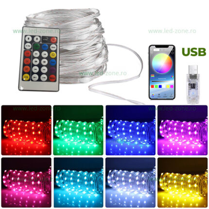Kit Bandă LED 10m Multicolor