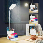Lampa Birou LED 10W cu Incarcator Wirless pentru telefon 3 Functii