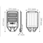Lampa LED Iluminat Stradal 100W Solara cu Senzor Miscare si Telecomanda GRAND - imagine 3
