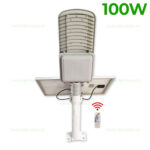 Lampa LED Iluminat Stradal 100W Solara cu Suport si Telecomanda LZ01 - imagine 2