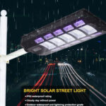 Lampa LED Iluminat Stradal 150W Solara cu RGB Senzor Miscare si Telecomanda - imagine 2