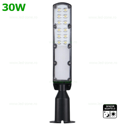 Lampa LED Iluminat Stradal 30W Slim RA Senzor Crepuscular Lampa LED Iluminat Stradal 30W Slim RA Senzor Crepuscular - imagine 1