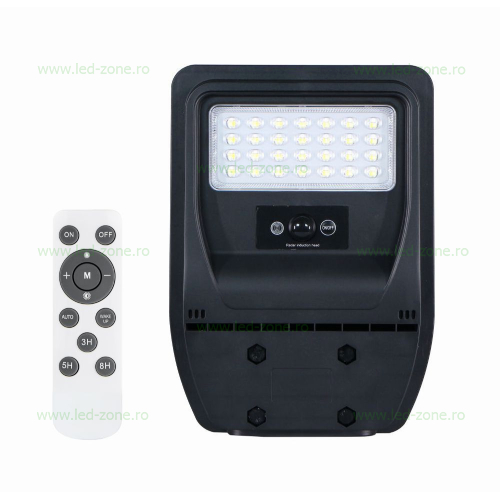 Lampa LED Iluminat Stradal 30W Solara cu Senzor Miscare si Telecomanda LZ8101 Lampa LED Iluminat Stradal 30W Solara cu Senzor Miscare si Telecomanda LZ8101 - imagine 1