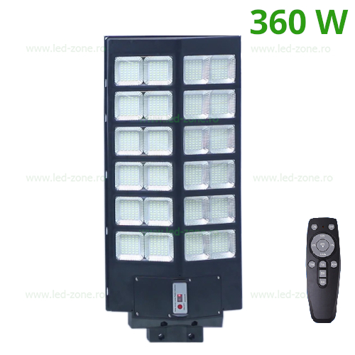 Lampa LED Iluminat Stradal 360W Solara cu Senzor Miscare si Telecomanda LZ01 Lampa LED Iluminat Stradal 360W Solara cu Senzor Miscare si Telecomanda LZ01 - imagine 1