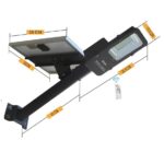 Lampa LED Iluminat Stradal 60W SMD Solara Ovala cu Suport si Telecomanda - imagine 3