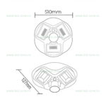 Lampa LED Iluminat Stradal UFO 250W Solara Montaj Stalp COMBAT - imagine 3