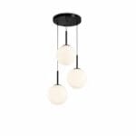Lustra 3 Socluri E27 Neagra LZ159-3