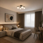 Lustra 4 Socluri E27 Neagra LZ2601-4 - imagine 2