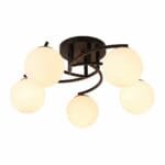Lustra 5 Socluri E27 Neagra LZ5183 - imagine 2