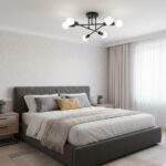 Lustra 6 Socluri E27 Neagra LZ1052 - imagine 3