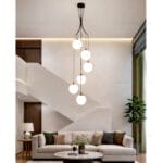 Lustra 6 Socluri E27 Negru LZ45-6 - imagine 3
