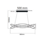 Lustra LED 100W Dimabila 3 Functii cu Telecomanda LZ079 - imagine 4