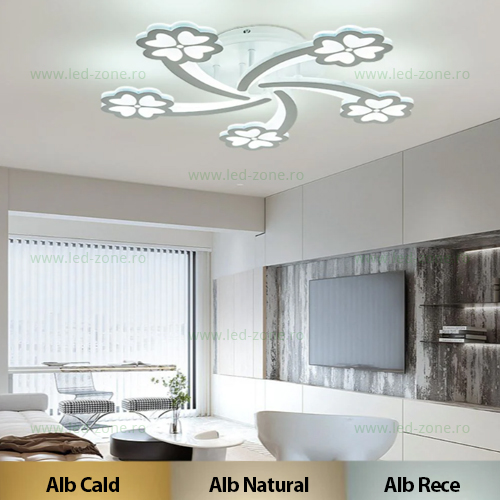 Lustra LED 104W 3 Functii RGB Dimabila cu Telecomanda LZM400-5 RGB Lustra LED 104W 3 Functii RGB Dimabila cu Telecomanda LZM400-5 RGB - imagine 1