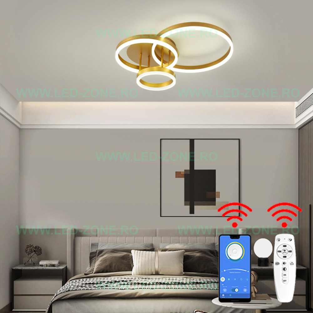 Lustra LED 112W 3 Functii Dimabila cu Telecomanda sau Telefon LZ1709 Lustra LED 112W 3 Functii Dimabila cu Telecomanda sau Telefon LZ1709 - imagine 1