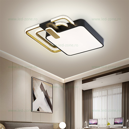 Lustra LED 120W 3 Functii Dimabila cu Telecomanda Cristal LZ2036-500P Lustra LED 120W 3 Functii Dimabila cu Telecomanda Cristal LZ2036-500P - imagine 1