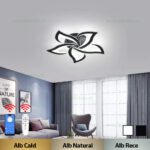 Lustra LED 70W 3 Functii Neagra Dimabila cu Telecomanda LZ16801-5 - imagine 4
