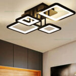 Lustra LED 120W Neagra 3 Functii Dimabila cu Telecomanda LZ9925-4