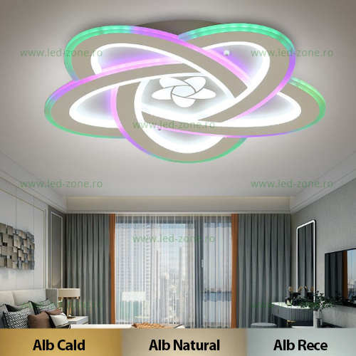Lustra LED 121W 3 Functii RGB Smart Dimabila cu Telecomanda LZ9217-5 Lustra LED 121W 3 Functii RGB Smart Dimabila cu Telecomanda LZ9217-5 - imagine 1