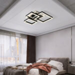 Lustra LED 122W 3 Functii Neagra Dimabila cu Telecomanda LZ5702