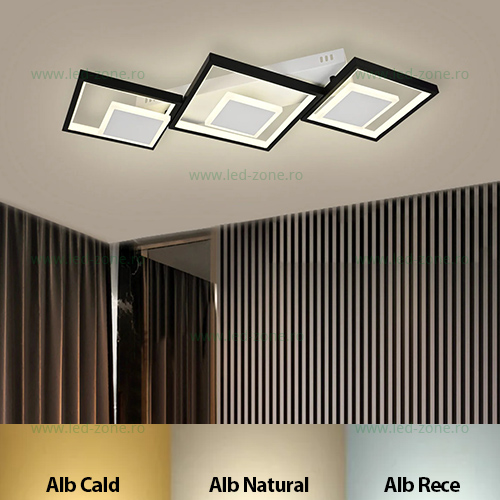Lustra LED 126W 3 Functii Dimabila cu Telecomanda LZR9059-S1 Lustra LED 126W 3 Functii Dimabila cu Telecomanda LZR9059-S1 - imagine 1