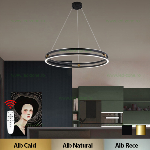 Lustra LED 136W Dimabila 3 Functii cu Telecomanda LZG3848-600 Lustra LED 136W Dimabila 3 Functii cu Telecomanda LZG3848-600 - imagine 1