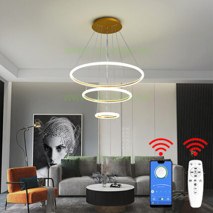 Lustra LED 138W Dimabila 3 Functii cu Telecomanda sau Telefon LZ1763-600