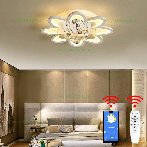 Lustra LED 120W 3 Functii Dimabila cu Telecomanda sau Telefon LZ6617-500