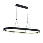Lustra LED 144W Neagra 3 Functii cu Telecomanda LZ082