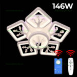 Lustra LED 146W 3 Functii Dimabila cu Telecomanda sau Telefon LZ6655-51