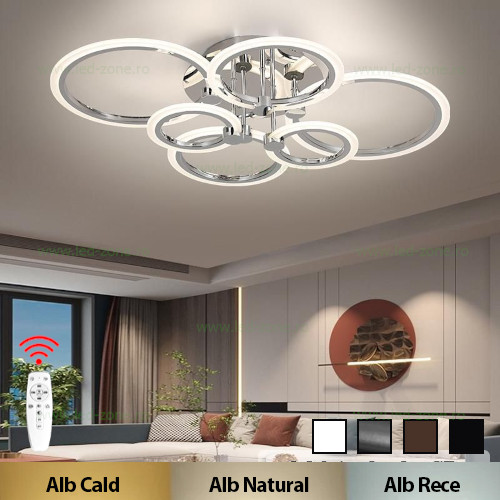 Lustra LED 148W 3 Functii Dimabila cu Telecomanda sau Telefon LZ6601-6 Lustra LED 148W 3 Functii Dimabila cu Telecomanda sau Telefon LZ6601-6 - imagine 1