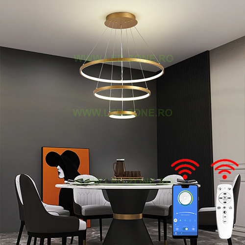 Lustra LED 150W Dimabila 3 Functii cu Telecomanda sau Telefon LZ1721-600 Lustra LED 150W Dimabila 3 Functii cu Telecomanda sau Telefon LZ1721-600 - imagine 1
