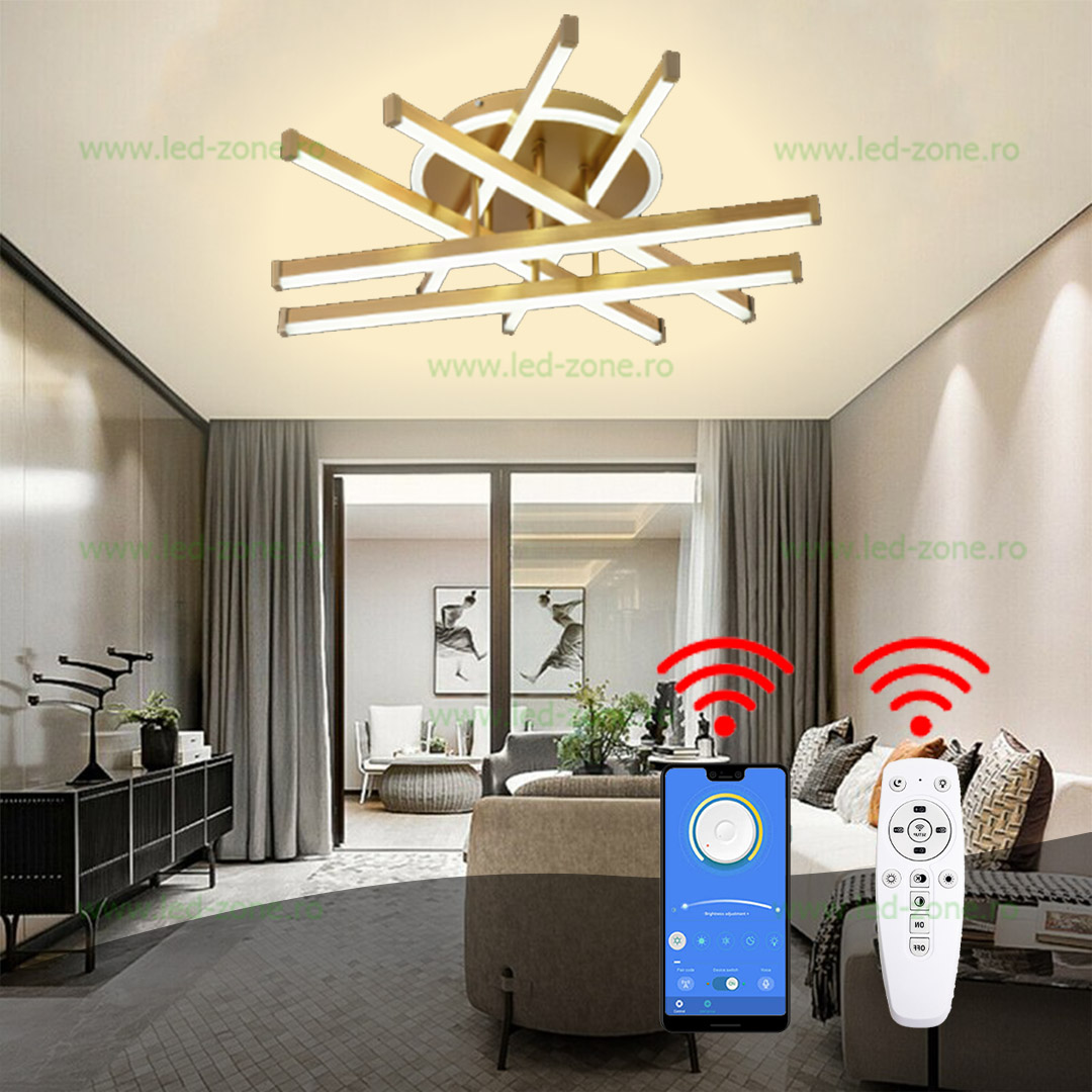 Lustra LED 150W 3 Functii Dimabila cu Telecomanda sau Telefon LZ306-6 Lustra LED 150W 3 Functii Dimabila cu Telecomanda sau Telefon LZ306-6 - imagine 1