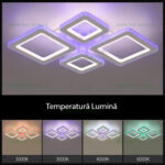 Lustra LED 154W 3 Functii RGB Smart Dimabila cu Telecomanda LZ9227-2+2 - imagine 2