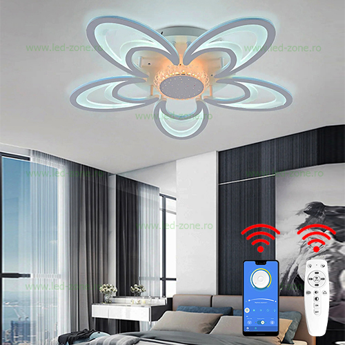 Lustra LED 166W 3 Functii Dimabila cu Telecomanda sau Telefon LZ5189-5 Lustra LED 166W 3 Functii Dimabila cu Telecomanda sau Telefon LZ5189-5 - imagine 1