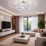 Lustra LED 168W Argintie 3 Functii Dimabila cu Telecomanda LZ9181/4+4