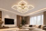 Lustra LED 168W Aurie 3 Functii Dimabila cu Telecomanda LZ9181/4+4 - imagine 4