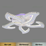 Lustra LED 148W Alba 3 Functii RGB Dimabila cu Telecomanda LZ7316