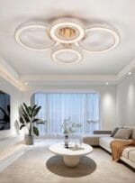 Lustra LED 186W 3 Functii RGB Smart Dimabila cu Telecomanda LZG610-2+2 - imagine 4