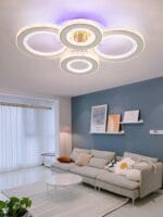 Lustra LED 186W 3 Functii RGB Smart Dimabila cu Telecomanda LZG610-2+2 - imagine 2