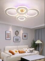 Lustra LED 186W 3 Functii RGB Smart Dimabila cu Telecomanda LZG610-2+2 - imagine 3
