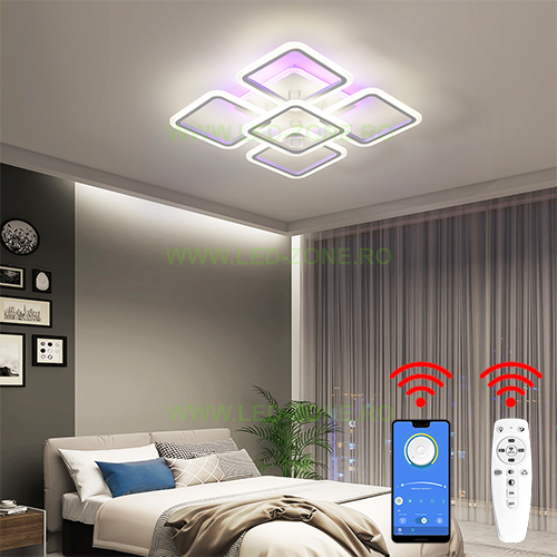 Lustra LED 188W 3 Functii Dimabila Telecomanda sau Telefon LZ6809-4+1 Lustra LED 188W 3 Functii Dimabila Telecomanda sau Telefon LZ6809-4+1 - imagine 1
