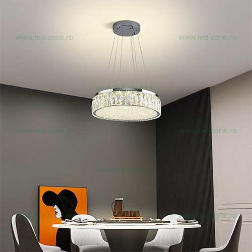 Lustra LED 216W 3 Functii Dimabila cu Telecomanda Cristal LZ9578-500 Lustra LED 216W 3 Functii Dimabila cu Telecomanda Cristal LZ9578-500 - imagine 1