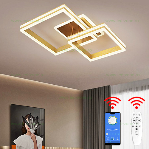 Lustra LED 288W 3 Functii Dimabila cu Telecomanda Cristal LZC870-2A Lustra LED 288W 3 Functii Dimabila cu Telecomanda Cristal LZC870-2A - imagine 1
