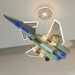 Lustra LED 240W Avion 3 Functii cu Telecomanda - Verde Militar LZ188