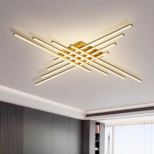 Lustra LED 256W 3 Functii Aurie Dimabila cu Telecomanda LZ4216-8 Lustra LED 256W 3 Functii Aurie Dimabila cu Telecomanda LZ4216-8 - imagine 1