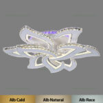Lustra LED 135W 3 Functii RGB Smart Dimabila cu Telecomanda Cristal LZ7316-6+3 - imagine 2